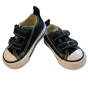 Converse Black Baby Velcro Strap Sneakers